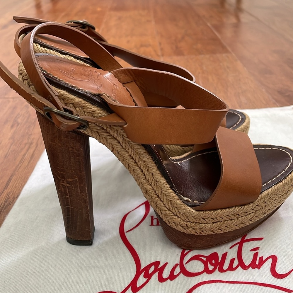 Christian Louboutin Brown Espadrilles - Picture 4 of 6